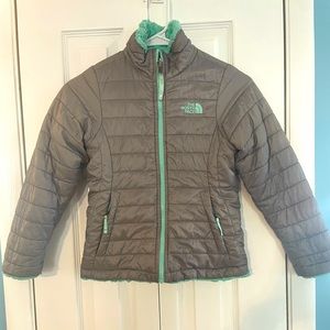 North face reversible girls jacket